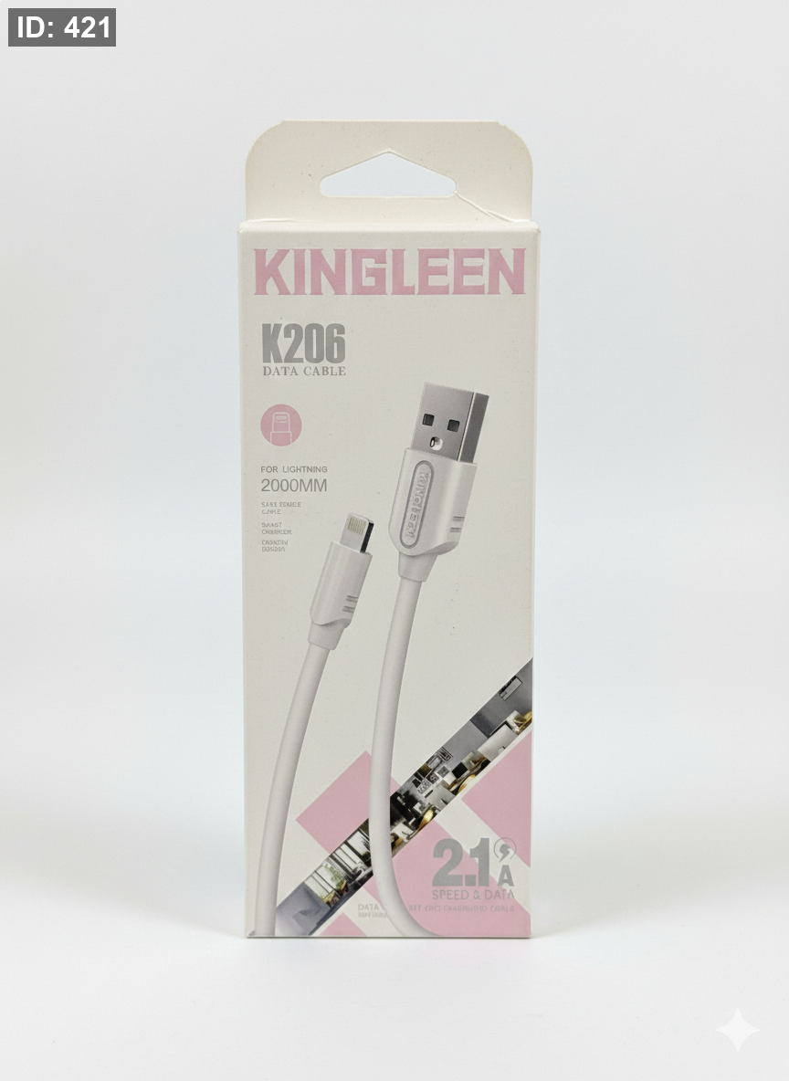 Kingleen K206 Data Cable for Lightning USB – 2000mm (2m)
