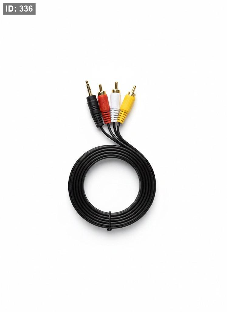 كابل ‎3‑RCA / AUX (أصفر + أحمر + أبيض)